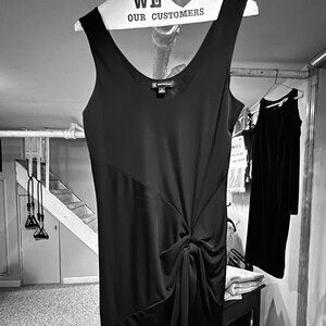 NWT INC Mixed Media Tank Dress, size Medium Black ON SALE